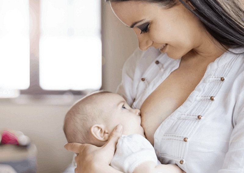 Image of a mother breastfeeding her baby